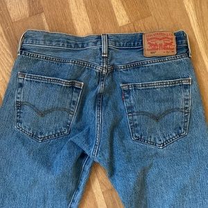 Levis 501 Jeans Denim 31/32 Washed Blue
